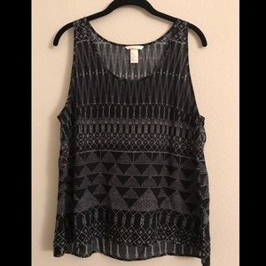 Printed Tank (Black/White)